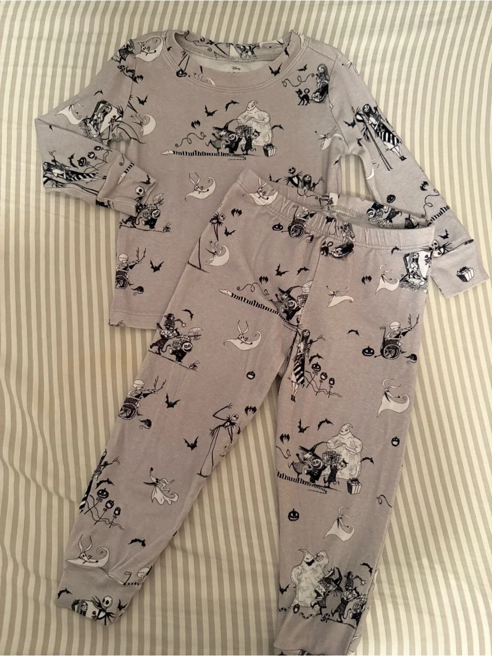 Pottery Barn Kids 100% Organic Cotton Toddler Nightmare Before Christmas Pajamas